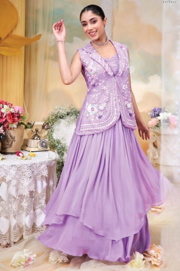 Stylish skirt with top and heavy work shrug