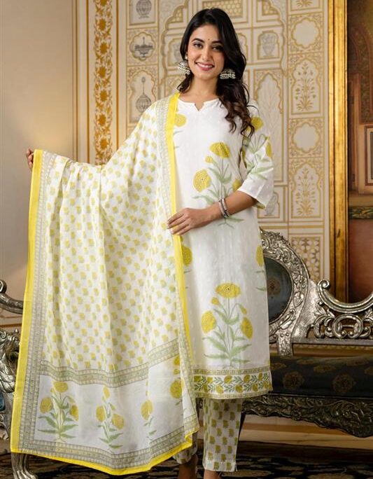 Cotton printed set with lining