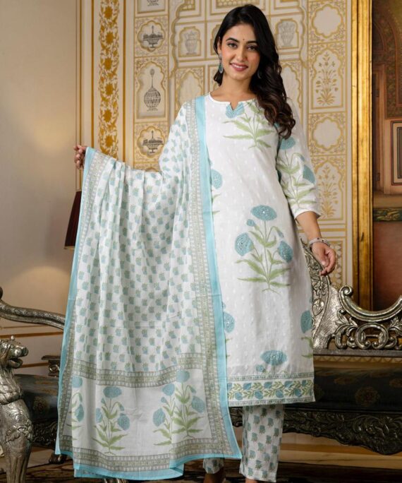 Cotton printed set with lining